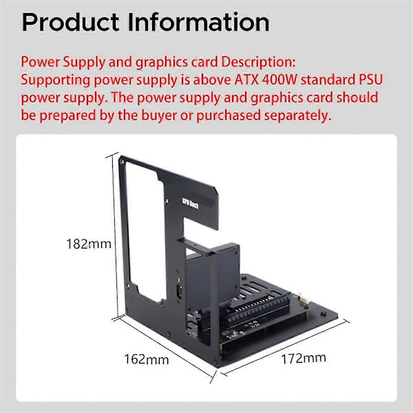 För -kompatibel 3/4 GPU Dock Laptop till Grafikkort(C)