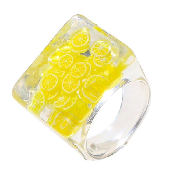 1st Kreativ Ring i Harts Överdrivet Fingerring Hartssmycken (Blandad Färg)