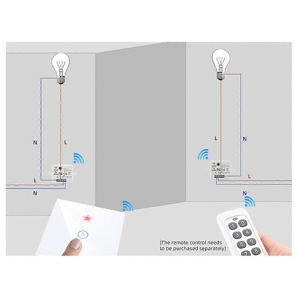Smart Hem Touch Switch Ljus Elektrisk Fjärrkontroll