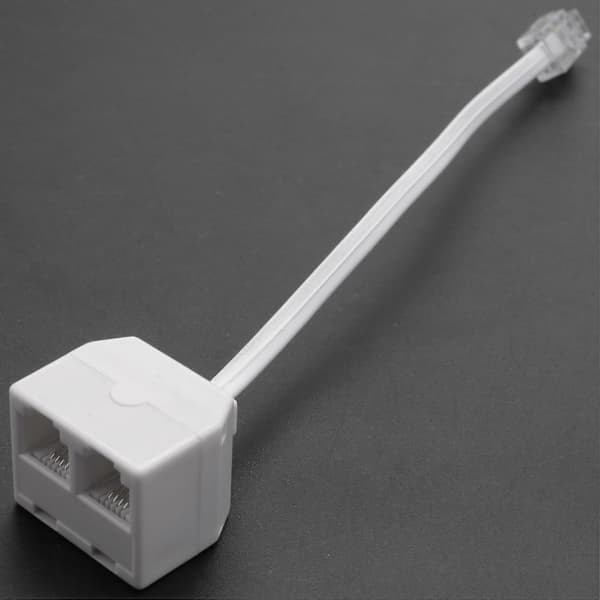 RJ11 6p4c Telefon Splitter 1 til 2 Hun -