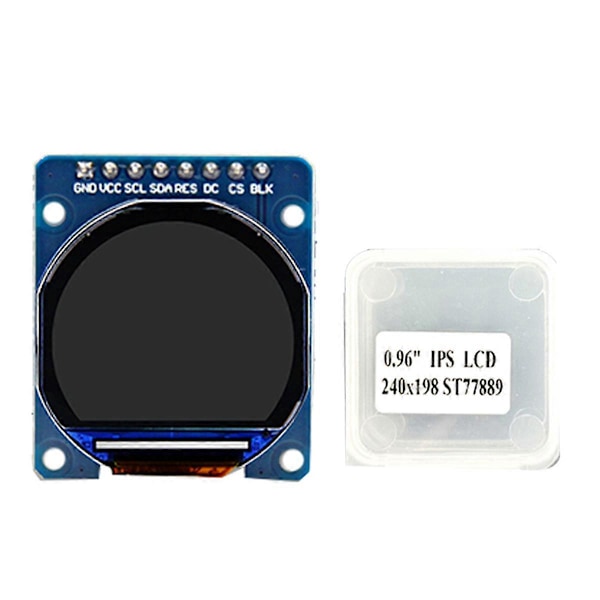 0,96 tum IPS Färgskärm ST7789 Modul 65K Färger 240XRGBx198P