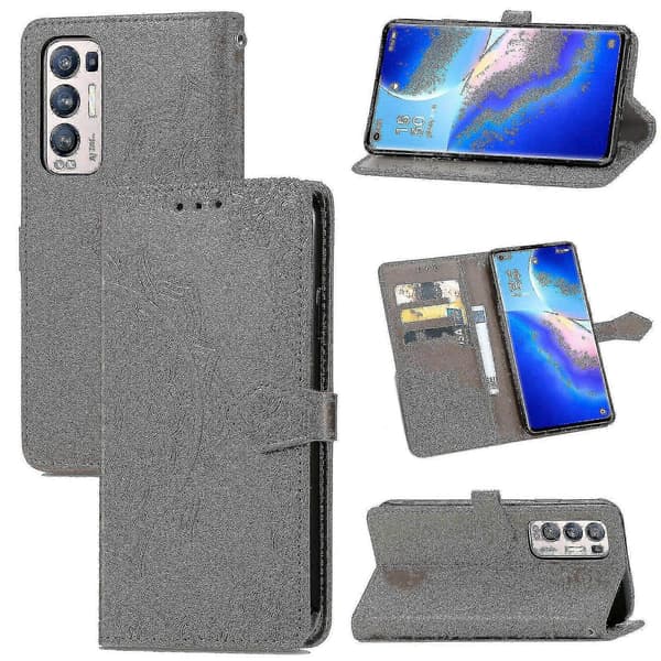 Reno5 Pro Kotelo Et Cover Em Mla Flip - Harmaa
