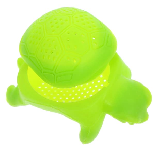 Silikon Skildpadde Te-Infuser Te Løse Blade Te Si Strainer Filter Diffuser Køkkenredskaber Gadgets (Grøn)