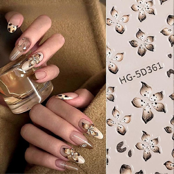 Mirad Devil's Flower Nagelstickers 3D Relief Style 1