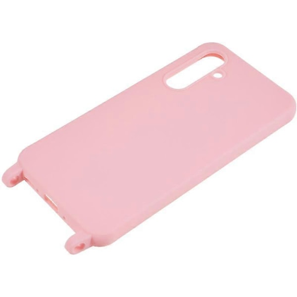 Samsung Galaxy A54 5g TPU Olkalaukku Iskunkestävä Liukumaton Ohut Puhelinkuori Nauhalla - Pinkki Pink
