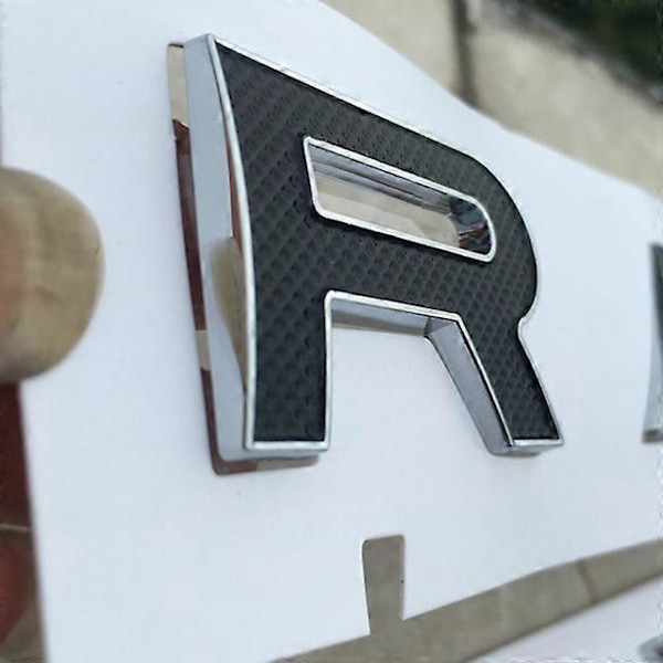 Chrome Edge Bokstäver Emblem för RANGE ROVER Evoque Velar SV Autobiography Bilstyling Motorhuv och Bagagelucka Logo Badge Dekal Svart Röd black SV2pc