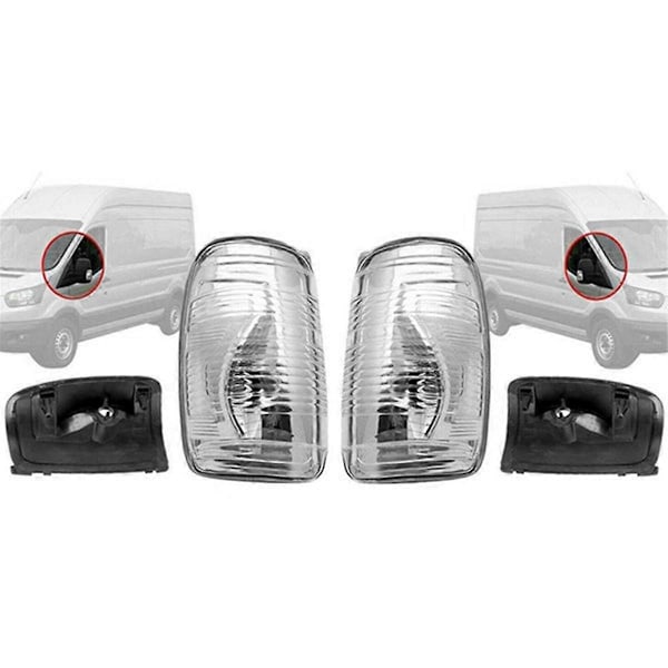 Bil Vingspegel Indikator Lampa Blinkers Ljusskydd för Transit MK8 2014-2020 1847389 1847387