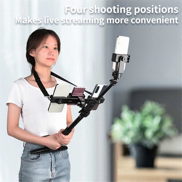 Selfie Stick Gående Broadcasting Mobiltelefonholder