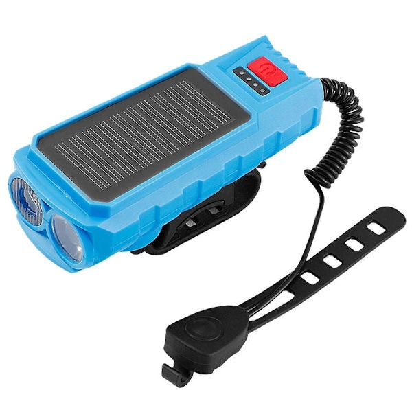Pyörän torvi ajovalo aurinko/USB kaksoislataus pyörän torvi valo sininen
