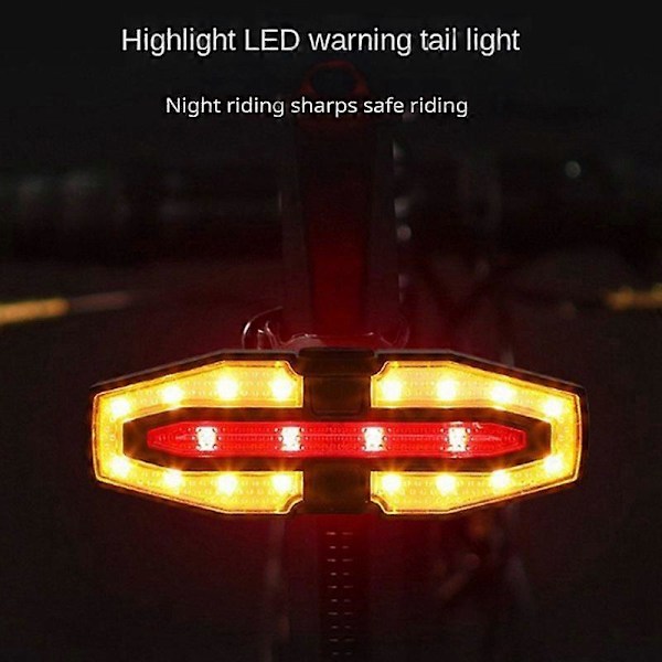 Elektrisk sparkcykel blinkers bakljus med horn, ljudsignal, USB-laddning, baklykta, varningslampa för nattkörning