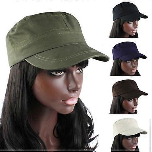 Unisex Hat Ensfarvet Justerbar Herre Dame Svedabsorberende Buet Skygge Solhat til Sport