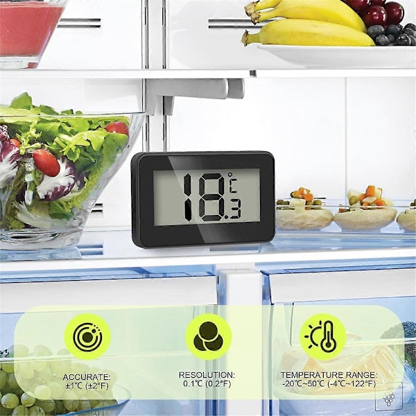 Kylskåpstermometer, 2-pack, Kökstermometer Inomhus