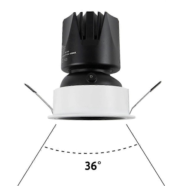 Tuya Zigbee Smart Dimbar Spotlight 12W LED Spotlight Anti-Bländning B