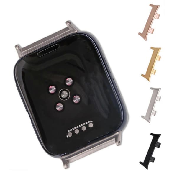 1 par urremforbindelse Udskiftelig nem installation Rustfri mini smart urremadapter til OPPO Watch Black 46mm