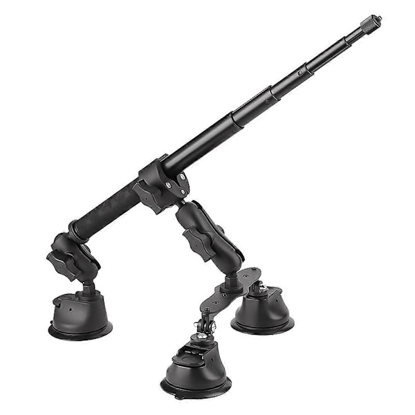 Bil Sugkoppsfäste Kit med Selfie Stick Kuladapter
