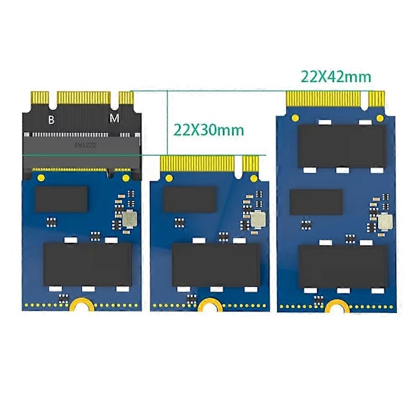 M.2 NVME M-Key 2230 till 2242 Förlängningsadapter för (5st)
