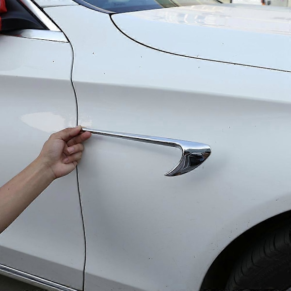 2 st Bil Sidokantlist för E Class W213 Silver