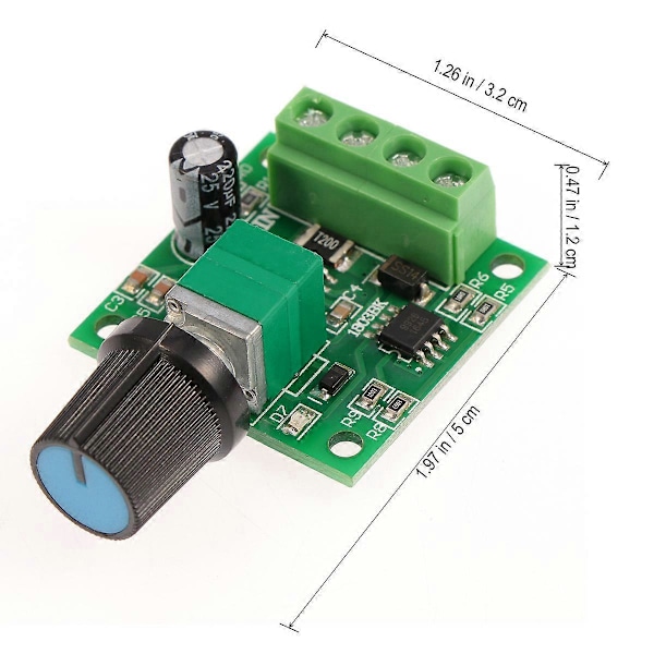 Lågspännings DC 1.8V 3V 5V 6V 12V 2A PWM Motorstyrenhet