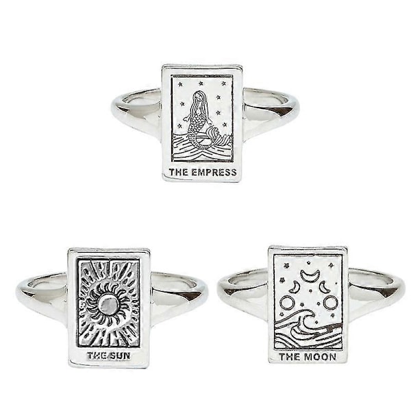Ring som passar ditt finger, fiskstjärt/sol/måne, ring i legering, astrologi, spådom, magi A