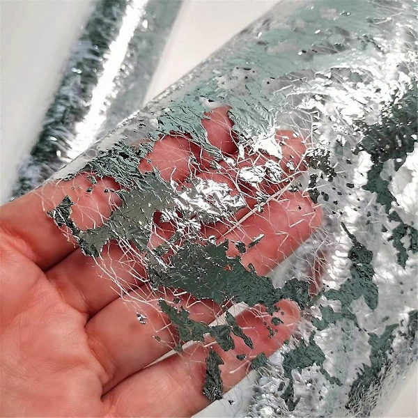 Pöytäliina Paljetein Koristeltu Glitter Folio Metallinhohtoinen Hopea Hieno Verkko Pöytäliina