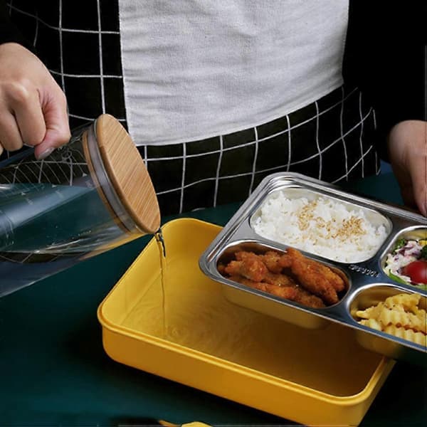Praktisk matboks i rustfritt stål Bento-boks Matbeholder Forseglet matboks
