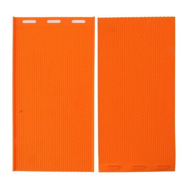 2 ark 5,4 mm silikon bivaxform bivax grundpress präglare honeycomb ark form biodlingsmaterial orange