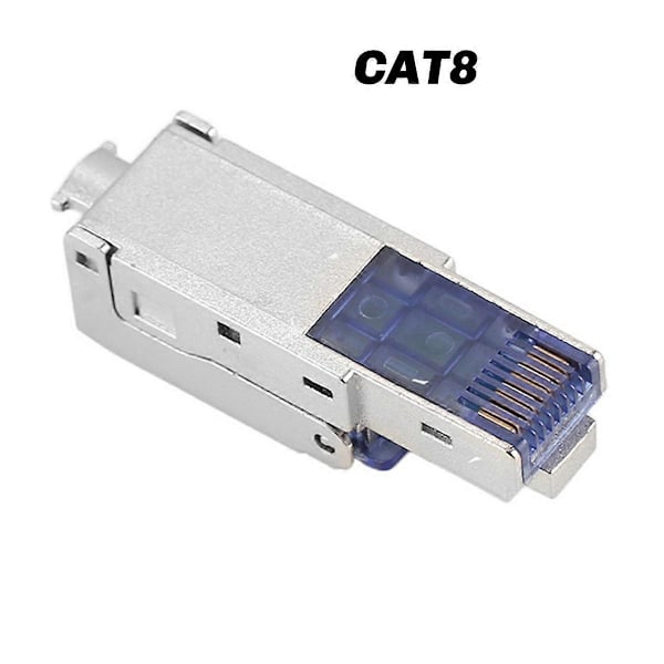 10 st CAT8 RJ45 Kontaktplugg Utan Krympverktyg 40Gbps 23/24AWG B