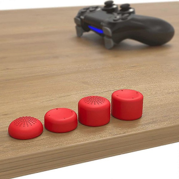 8 st Silikon Kontrollertillbehör, Halkfria Tummgrepp Joystickskydd Tumspakskydd för PS2 PS3 PS4 XBOX360-röd-