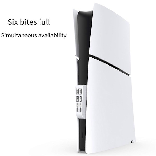 For Slim 6-i-1 USB 2.0 HUB Dataoverførselsforlænger, Hvid