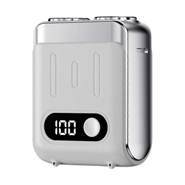 Elektrisk rakapparat med digital display, reserakapparat, silver