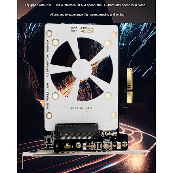 U.2 til PCIE Adapter PCI Express 3.0 X4/X8/X16 til SFF-8639 U.2 Adapter