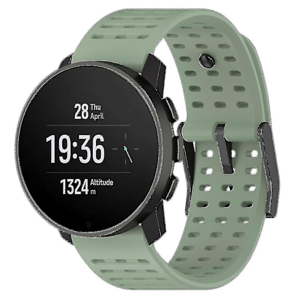 Urheiluranneke Suunto Vertical/9 Peak Pro/9 Peak/5 Peak -kelloille, 22 mm silikoniset kellon rannekkeet Light Green