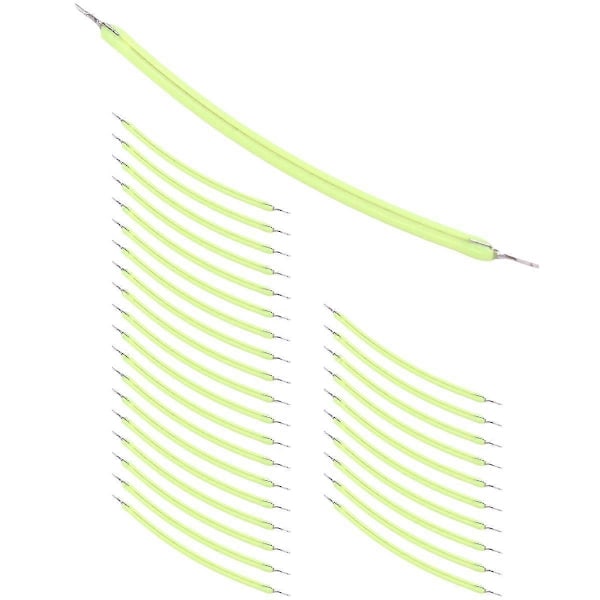 30 st 3V Ultra Slim LED Flexibelt Filament 60mm Retro Glödlampa Delar LED Diod Belysning Filament Grönt Ljus