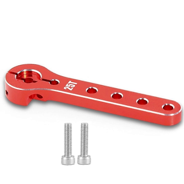 Metall 25t Styrarms Servo Horn för 1/10 RC Crawler Delar Röd