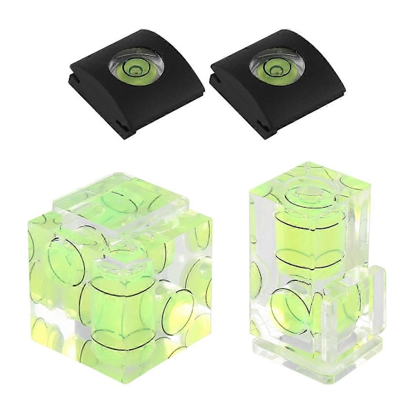 Vattenpass för Blixtsko, Kamera Bubbelvattenpass Blixtsko 3-axligt 2-axligt 1-axligt (4-pack)
