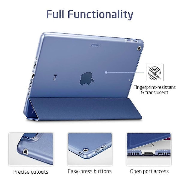 Fodral Kompatibelt Med Ipad 10.2 Fodral Ipad 7:e Generationen - Ultratunt Smart Fodral - Blå