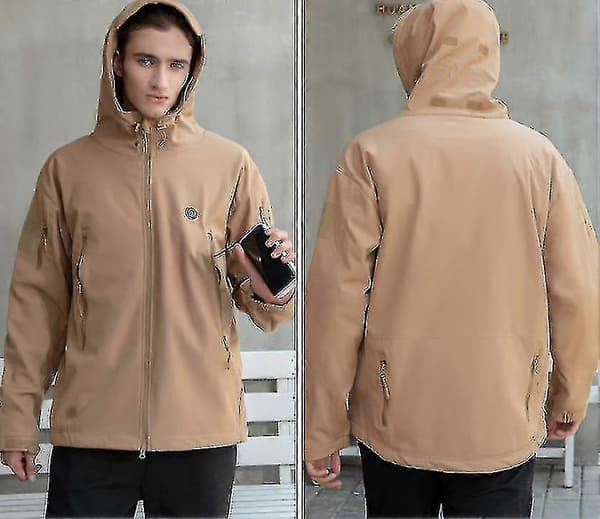 Uppvärmd jacka, vattentät vinterjacka för utomhusbruk, uppvärmd jacka, värmejacka Grey 2XL