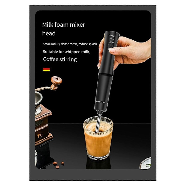 Mjölkskummare Handhållen Skummare för Latte Kaffe Visp Mixer Skummare för Cappuccino Frappe Matcha Skumstav