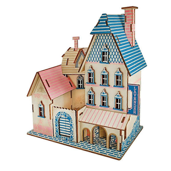 Paca Villa Palapeli Puinen DIY Kokoamis 3D Palapeli Lelu Opettavainen Jigsaw Lelu Lapsille