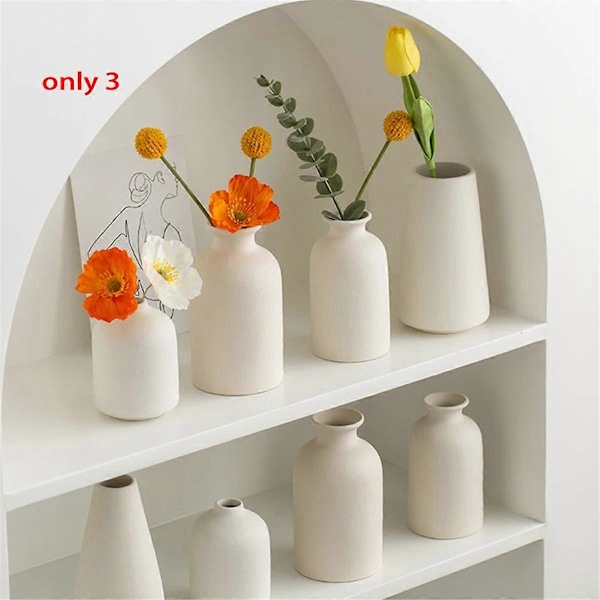 Nordisk Blomvas Vit Keramisk Vas Bröllopsdekoration