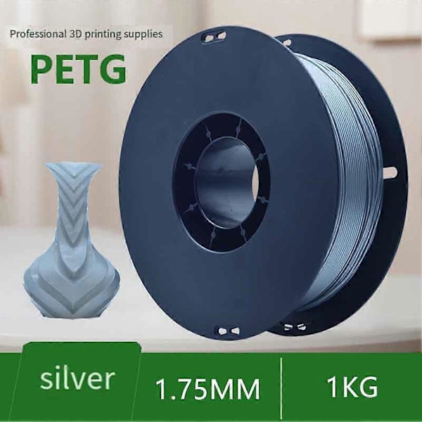 1,75 mm 3D-printer Normal PLA-filament sølv 1000 g pr. spole