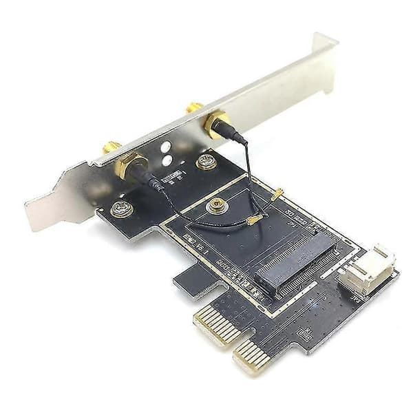 Ngff M2 Trådlöst Till Pci-e Pcie Med 2 Ac Antenner Kompatibel Intel Ax200
