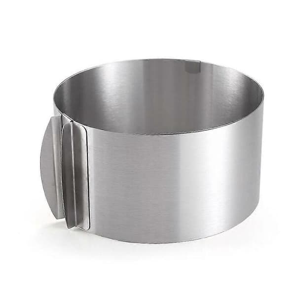 Justerbar kakering - rustfritt stål - klips for feste - robust springform, ideell for kakekreasjoner, matt sølv