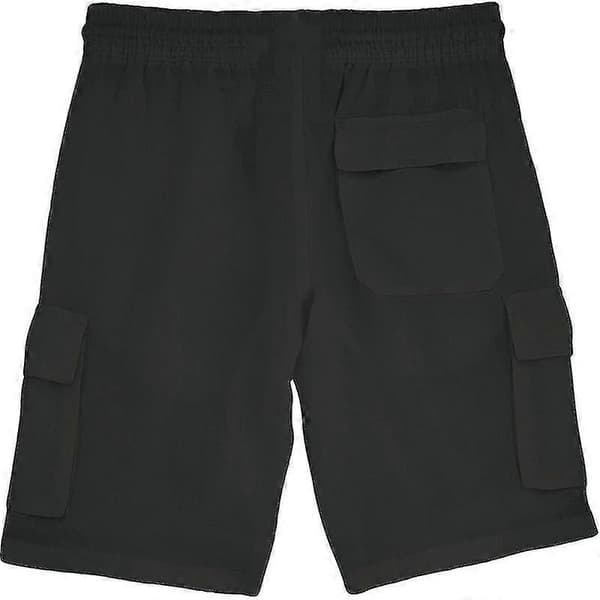 Elastiske bomuldshørshorts til mænd, afslappede shorts med snøre, ensfarvede bukser black M