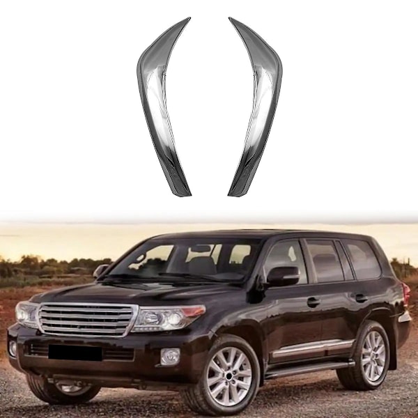 För Land Cruiser FJ200 2012-2016 ABS Krom Främre Strålkastare Lamp Skydd Dekorlist Ögonbrynsskydd