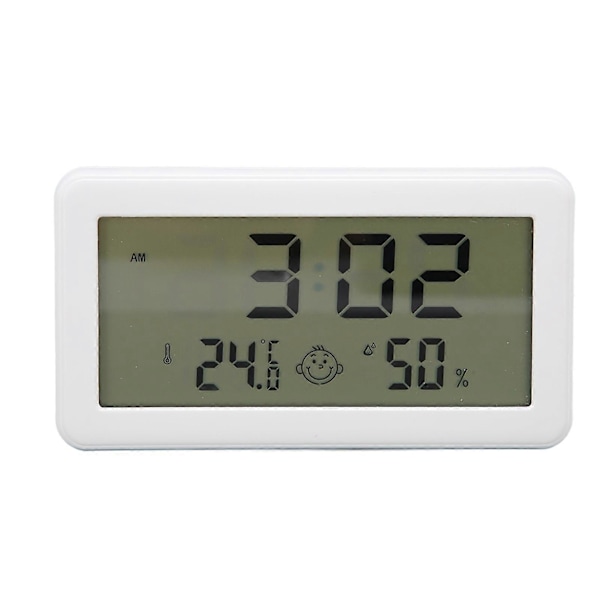 LCD-hygrometrilämpömittari, erittäin tarkka, selkeä näyttö, sisätilojen mukavuusindikaattori kokoontaitettavalla jalustalla kotiin ja toimistoon
