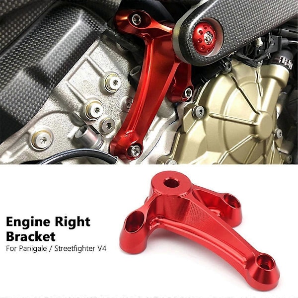 Motorcykelmotor Stödfäste för Streetfighter V4 PANIGALE Panigale V4 Motor Höger Övre Fäste (Titanium)