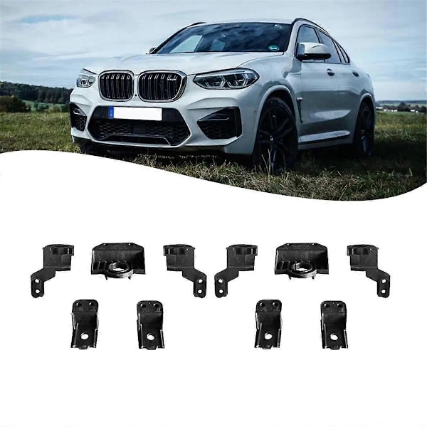 1 par L+R Främre Strålkastar Reparationsfäste Kit 63117931711 för X3 G01 G08 X4 G02 2017-2021 Fast Kloklammerfäste