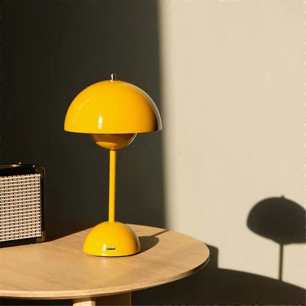Svamp Blomma Knopp Uppladdningsbar LED Bordslampa Skrivbordslampa Nattlampa A