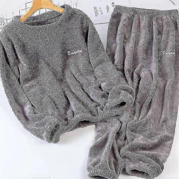 Koralfløjl Varme Og Løse Plus Size Dame Pyjamas Til Efterår Og Vinter Pink Small size 80-100kg